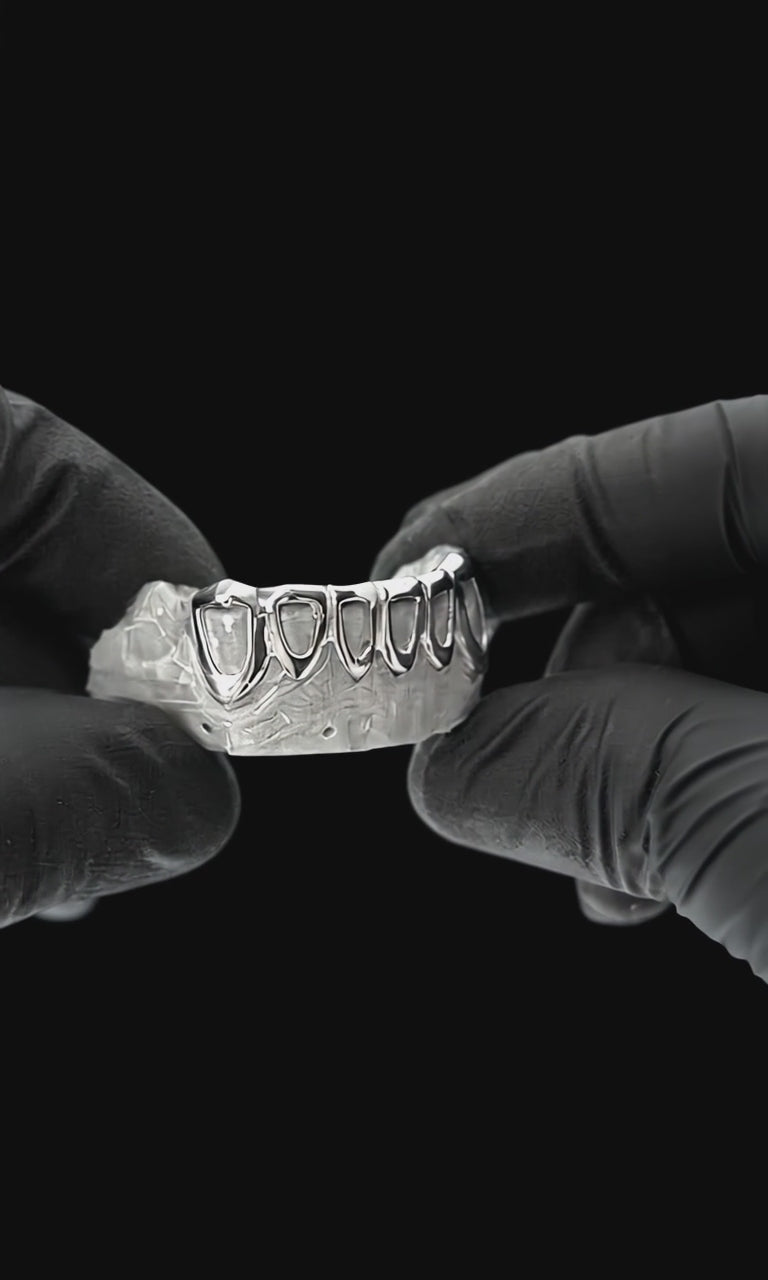 Open Aura Silver Grillz